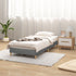 Double Metal Bed Frame Dark Grey Fabric Covered Mattress Foundation