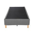Double Metal Bed Frame Dark Grey Fabric Covered Mattress Foundation