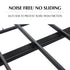 Double Metal Bed Frame Dark Grey Fabric Covered Mattress Foundation