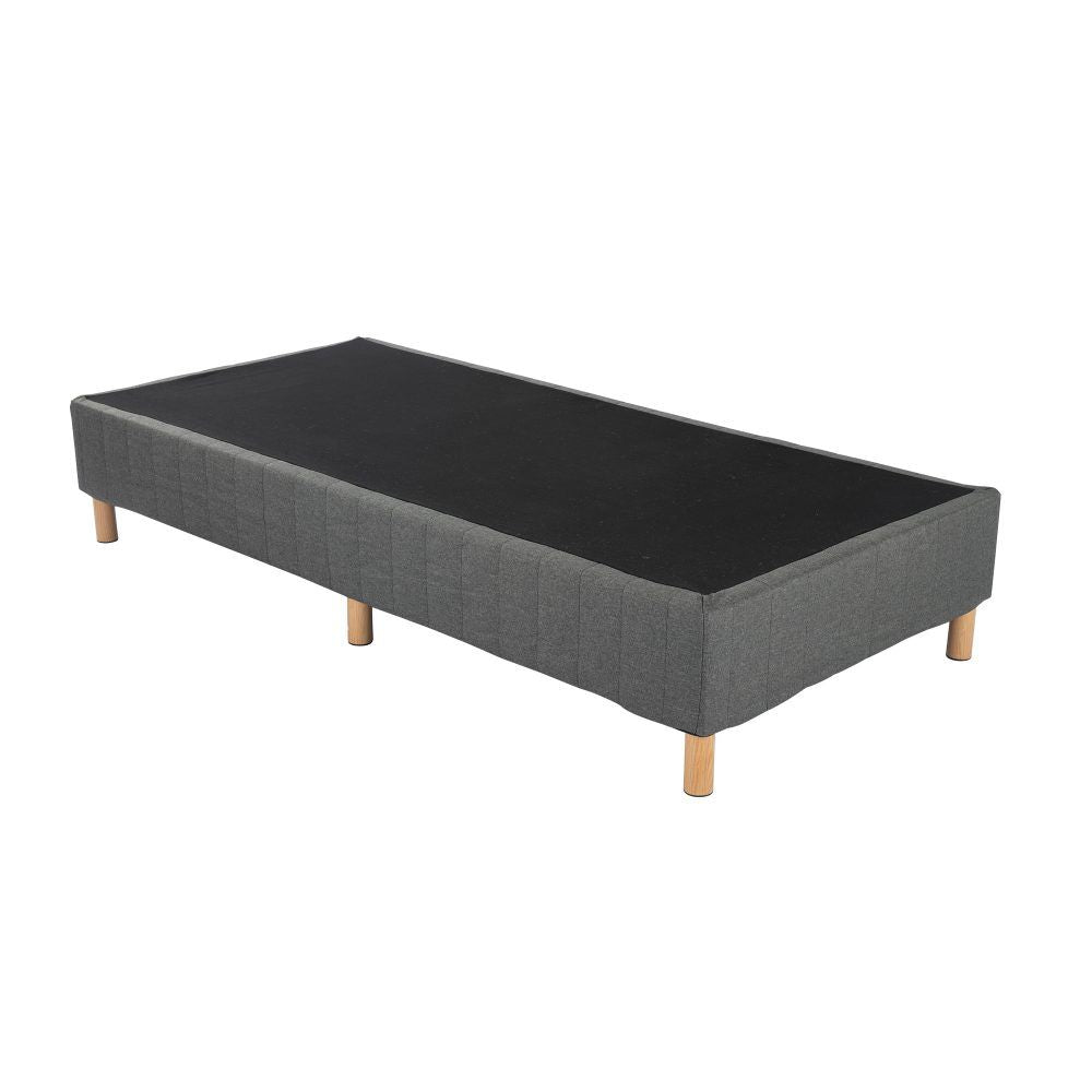 Metal Bedframe Mattress Foundation Dark Grey  King