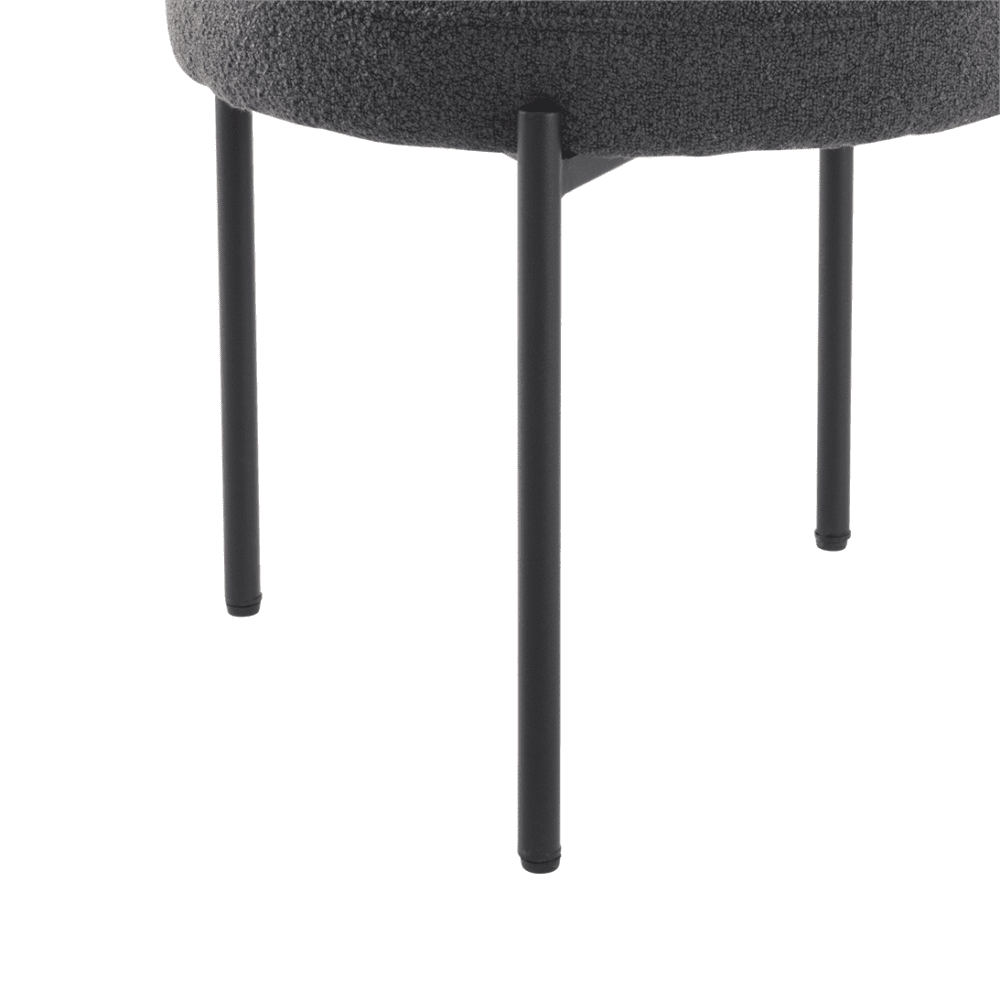 Charcoal Chic Boucle Elsa Dining Chairs