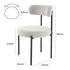 Luxe Boucle Cushioned Elsa Dining Chairs in White Quartz