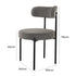 Plush Boucle Cushioned Elsa Dining Chairs in Slate Grey