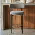 Contemporary Grey Boucle Elsa Low Bar Stools