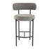Contemporary Grey Boucle Elsa Low Bar Stools