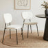 White Whisper Teddy Fabric Dining Duo