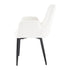 Boucle – teddy Sherpa Fabric Bliss Armrest Dining Chair Ensemble