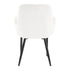 Boucle – teddy Sherpa Fabric Bliss Armrest Dining Chair Ensemble
