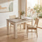 Modern Dining Table 120cm Wood Kitchen Table White Grey 4 Seater
