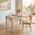 Modern Dining Table 120cm Wood Kitchen Table White Grey 4 Seater