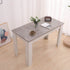 Modern Dining Table 120cm Wood Kitchen Table White Grey 4 Seater