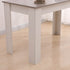 Modern Dining Table 120cm Wood Kitchen Table White Grey 4 Seater