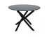 Round Marble-Effect Table-Black