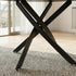 Round Marble-Effect Table-Black