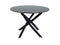 Round Marble-Effect Table-Black
