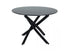 Round Marble-Effect Table-Black