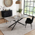 Falcon Rectangular Dining Table – 170cm Marble‑Effect MDF, Steel Base