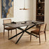 Falcon Rectangular Dining Table – 170cm Marble‑Effect MDF, Steel Base