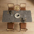Falcon Rectangular Dining Table – 170cm Marble‑Effect MDF, Steel Base