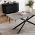 Falcon Rectangular Dining Table – 170cm Marble‑Effect MDF, Steel Base
