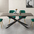 Falcon Rectangular Dining Table – 170cm Marble‑Effect MDF, Steel Base