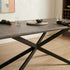 Falcon Rectangular Dining Table – 170cm Marble‑Effect MDF, Steel Base
