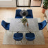 Dining Delight: Rectangular Table and Navy Velvet Chairs Dining Set