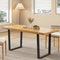 Venice 170cm Rectangular Dining Table Natural Wood Top Industrial Metal Legs
