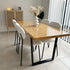 Venice 170cm Rectangular Dining Table Natural Wood Top Industrial Metal Legs