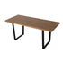 Venice 170cm Rectangular Dining Table Natural Wood Top Industrial Metal Legs