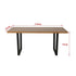 Venice 170cm Rectangular Dining Table Natural Wood Top Industrial Metal Legs