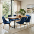 Dinero: Navy Velvet&Natural Table Set