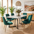Marbleous Green Velvet Dining Set