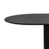 Clara Eclipse Black Oval Dining Table, Seats 4-6, Grooved Pillar Base Design