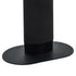 Clara Eclipse Black Oval Dining Table, Seats 4-6, Grooved Pillar Base Design