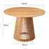Palmer Natural Dining Table Round Japandi Solid Wood Pedestal 110cm