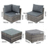 Ottoman-Style Outdoor Lounge Set in Grey