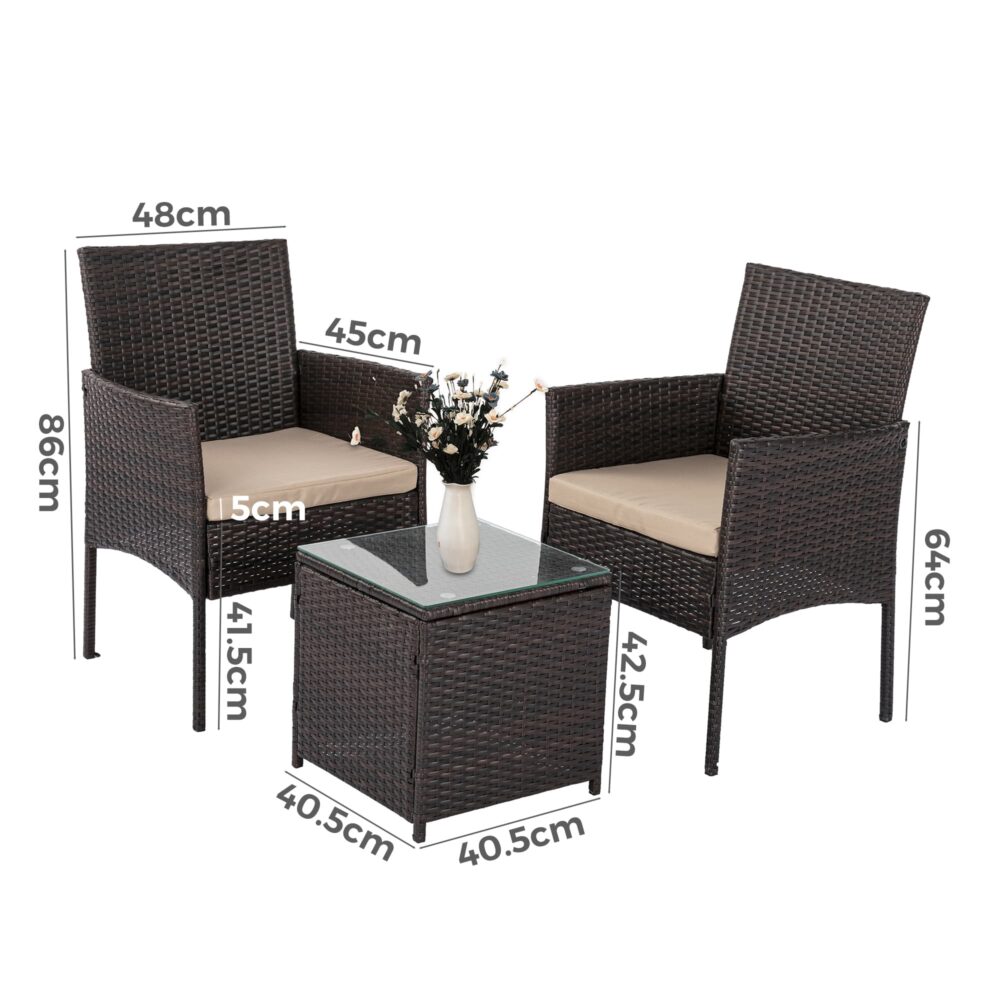 Delightful 3 Piece Bistro Set