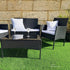 Ville 4-Seater PE Wicker Outdoor Lounge Sofa Set