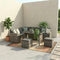Ella 8-Seater Modular Outdoor Garden Lounge and Dining Set with Table and Stools in Dark Grey Weave