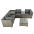 7PC Outdoor Wicker Lounge with Storage Corner (Grey)