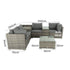 7PC Outdoor Wicker Lounge with Storage Corner (Grey)