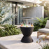 Garden Ice Cooler Table – Black, Outdoor Bar Table & Drinks Cooler