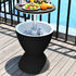 Garden Ice Cooler Table – Black, Outdoor Bar Table & Drinks Cooler