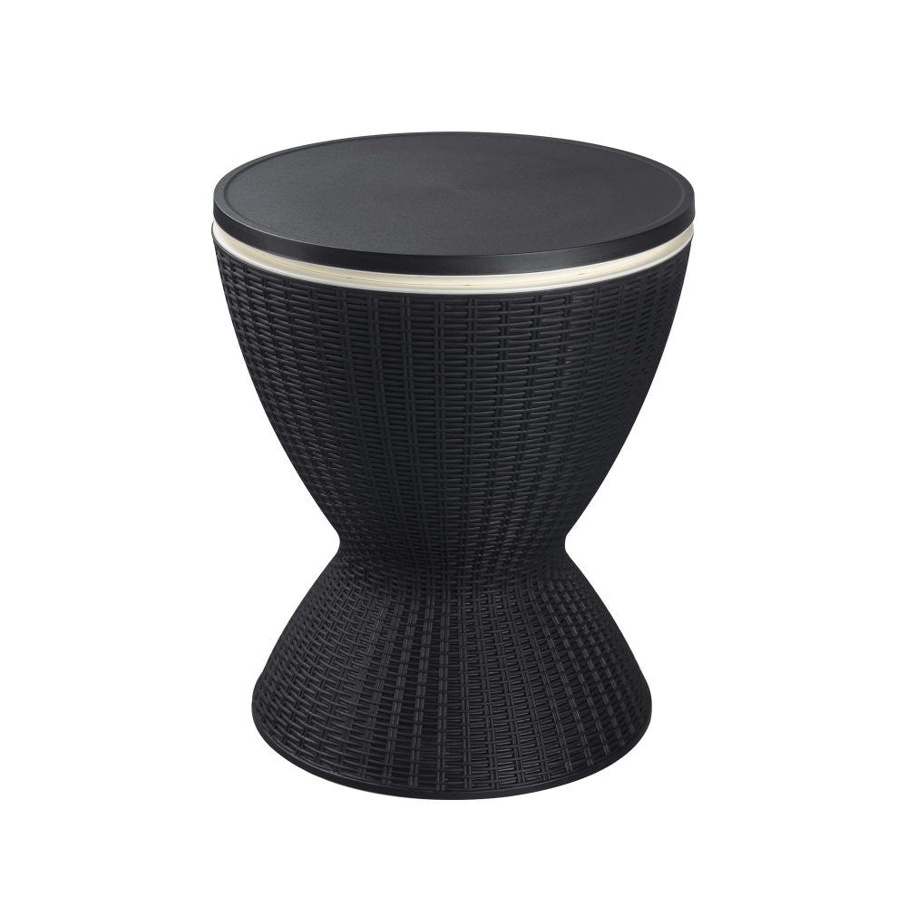 Garden Ice Cooler Table – Black, Outdoor Bar Table & Drinks Cooler