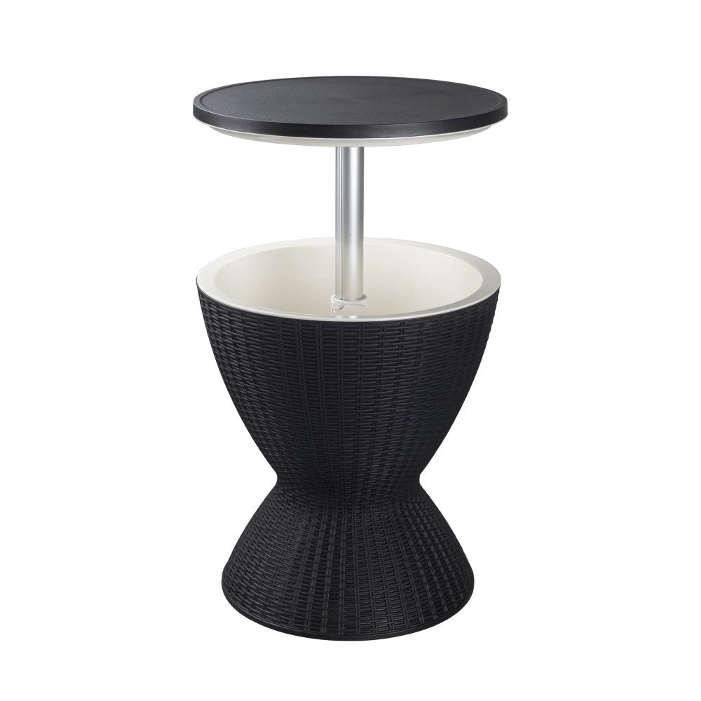 Garden Ice Cooler Table Black