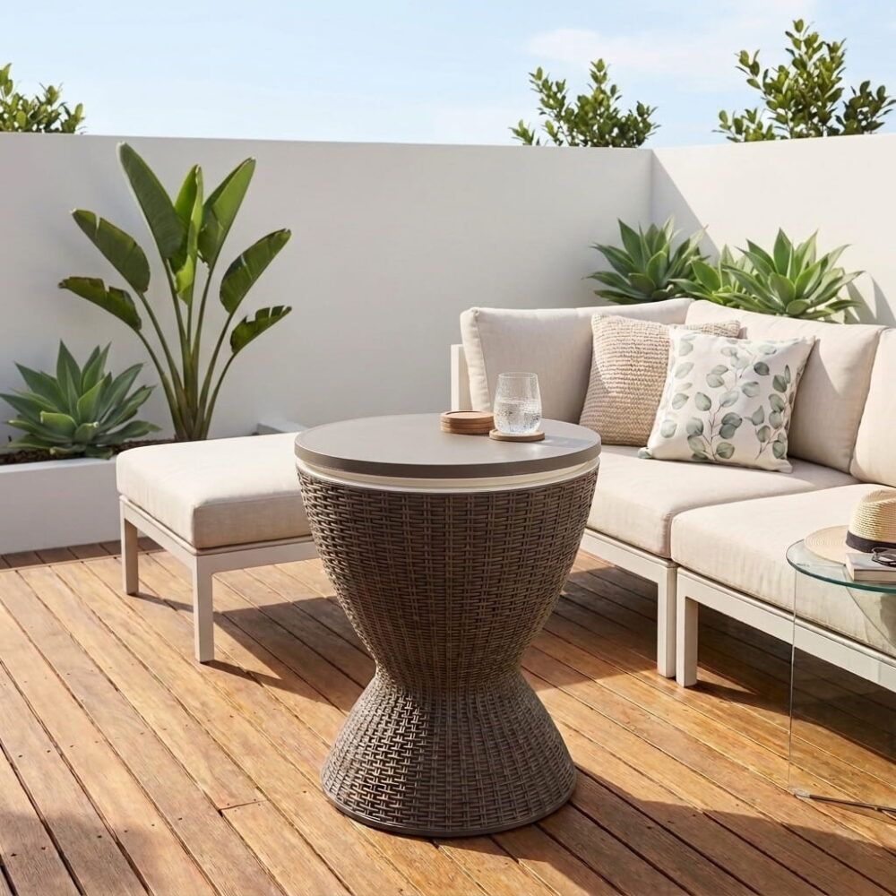 Taupe Ice Bucket Table