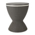 Taupe Ice Bucket Table 30L Cooler Outdoor Dining Table Drain Plug Design