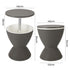 Taupe Ice Bucket Table 30L Cooler Outdoor Dining Table Drain Plug Design