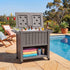 Garden Bar Serving Cart with Cooler (Taupe)